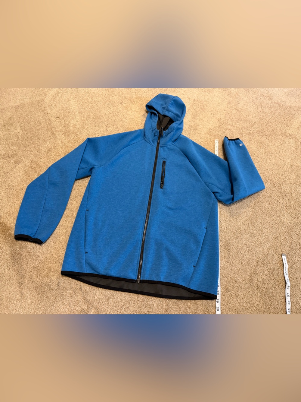 Russell Athletic Royal Blue Hooded Jacket with Zippered Chest Pocket